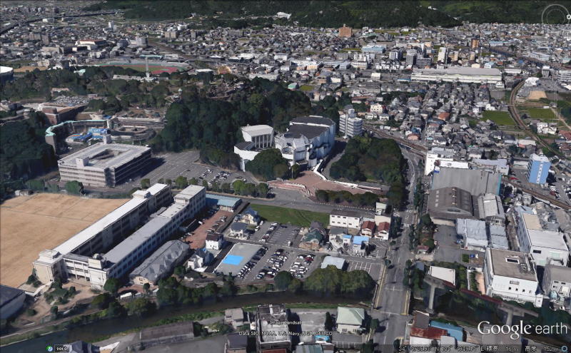 姫路モノレール手柄山駅周辺上空写真