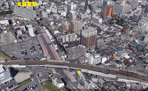 姫路モノレール大将軍駅周辺の航空写真