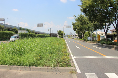 大阪モノレール延伸ルート上の側道