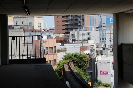 ホーム末端部分より姫路駅側を望む　大将軍駅見学会