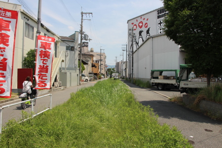 東大阪道路中央の用水路 モノレールのルートとなるか