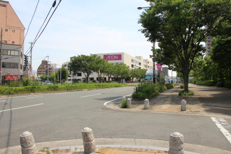 大阪モノレール延伸ルートより東大阪市役所方向を振り返る