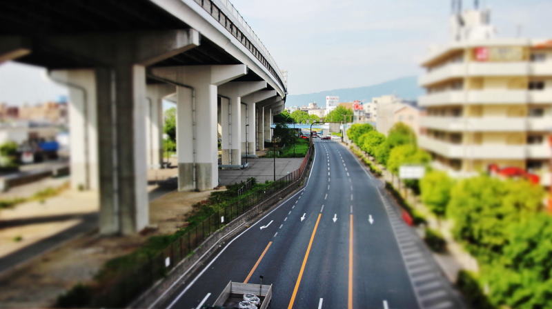 大阪モノレールの延伸ルートと考えれる緑地帯の終点部分