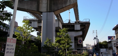 大阪モノレールの分岐橋