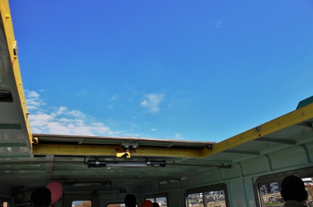 モノレール工作車の天井