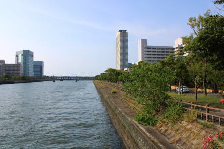 福岡モノレールは樋井川の右岸をルートとした。