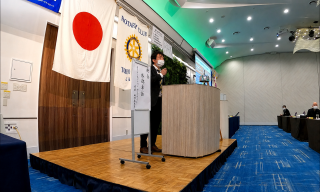東京町田ロータリークラブで講演する田村拓丸 多摩モノレール町田延伸が街にもたらすもの 実績に見る街の変化と経済効果