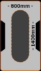 日本跨座式モノレール中型の軌道寸法