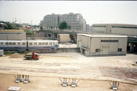 大阪モノレール 建設中の車両基地